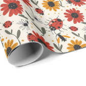 Fett Ladybug Design Geschenkpapier (Rolleneckpunkt)