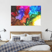 Fett, lebhaft, farbenfroh gestrichene Canvas druck Leinwanddruck (Insitu (Schlafzimmer))