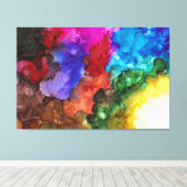 Fett, lebhaft, farbenfroh gestrichene Canvas druck Leinwanddruck (Insitu (Holzboden))