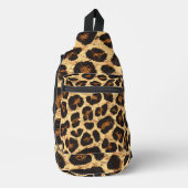 Fett Leopard Print Sling Backpack Crossbody Bag (Vorderseite)
