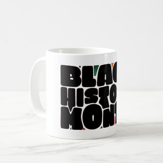 Fett Letters Black History Month Tasse (Vorderseite Links)