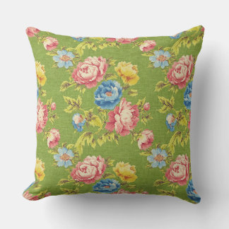 Fett Leuchtend Grün Chinoiserie traditionelles Flo Kissen