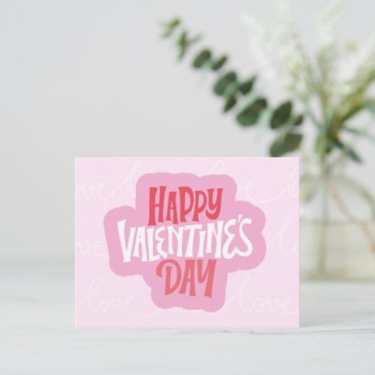 Fett-Liebe-Erklärung Valentinstag Postkarte (Stehend Vorderseite)