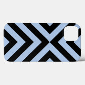 Fett Light Blue und Black Chevrons Case-Mate iPhone Hülle (Rückseite (Horizontal))