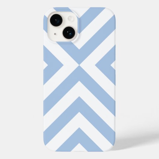 Fett Light Blue und White Chevrons Case-Mate iPhone Hülle (Rückseite)