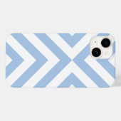Fett Light Blue und White Chevrons Case-Mate iPhone Hülle (Rückseite (Horizontal))