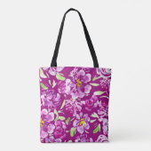 Fett Lila Blume-Muster Tasche (Rückseite)