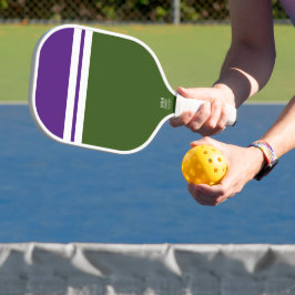 Fett Lila, grüne Streifen mit weißem Racing Pickleball Schläger