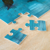 Fett Lila Rose auf blau Puzzle (Seite)