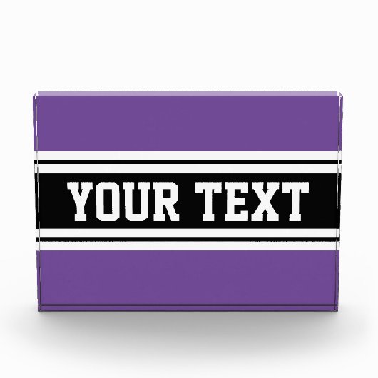 Fett Lila Schwarz-weiße Racing Stripes für den Tex Fotoblock (Vorderseite)