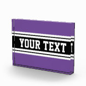 Fett Lila Schwarz-weiße Racing Stripes für den Tex Fotoblock (Rechts)