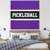 Fett Lila schwarze Sportbriefe PICKLEBALL Text Leinwanddruck (Insitu (Schlafzimmer))