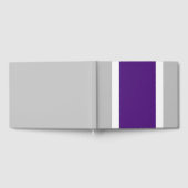 Fett Lila Streifen auf hellgrauen Streifen Gästebuch (Voll)