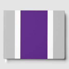 Fett Lila Streifen auf hellgrauen Streifen Gästebuch