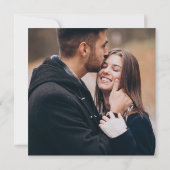 Fett Lila und blütendes Foto Hochzeit Sichern Sie Ankündigung (Rückseite)