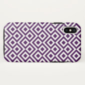 fett Lila und weiß geometrisch Case-Mate iPhone Hülle (Rückseite (Horizontal))