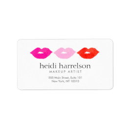 Fett Lips Trio Wasserfarben Makeup Artist White Adressaufkleber