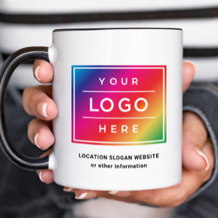 Fett Logo mit individuellem Firmennamen und Farbve Tasse