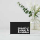 Fett & löschen von Computerreparaturen und Service Visitenkarte (Stehend Vorderseite)