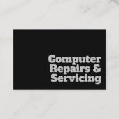 Fett & löschen von Computerreparaturen und Service Visitenkarte (Vorderseite)