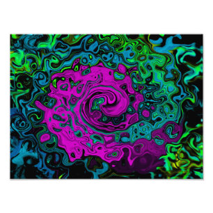 Fett Magenta Abstract Groovy Flüssigkeitskunst-Wir Fotodruck
