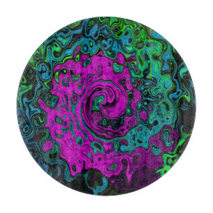 Fett Magenta Abstract Groovy Flüssigkeitskunst-Wir Schneidebrett