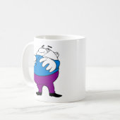 Fett-MannCartoon Kaffeetasse (Vorderseite Links)