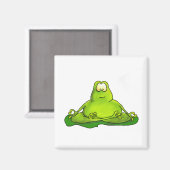 Fett-meditierender Frosch Magnet (Vorderseite/Rückseite)
