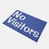 Fett Message No Visitors Self Quarantine Fußmatte (Schrägansicht)