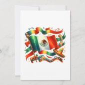 Fett mexikanisches Fiesta Wedding Probe Dinner Einladung (Rückseite)