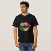 Fett mexikanisches Flag Lips Design T-Shirt (Vorne ganz)
