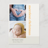 Fett Minimal 2 Foto Gelb Frohe Weihnachten (Vorderseite)