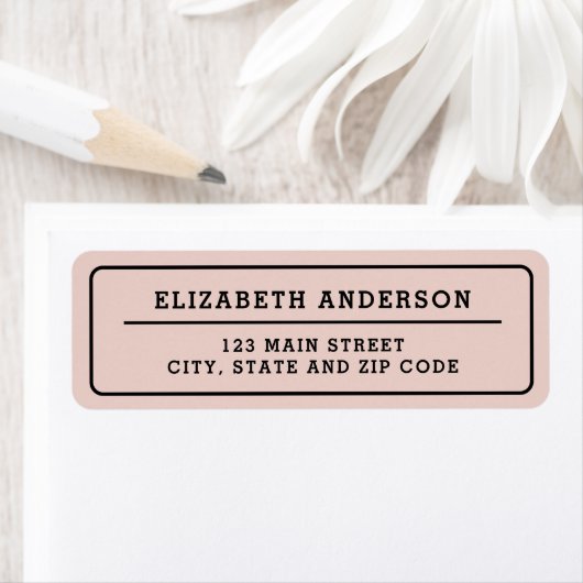 Fett minimaler Rosa und Schwarz Personalisiert (Insitu)
