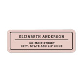 Fett minimaler Rosa und Schwarz Personalisiert (Vorne)