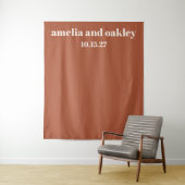 Fett minimaler Rostfall Custom Wedding Backdrop Wandteppich (Beispiel)