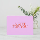 Fett Minimalistisch Luxus Boutique Pink Geschenkka (Stehend Vorderseite)