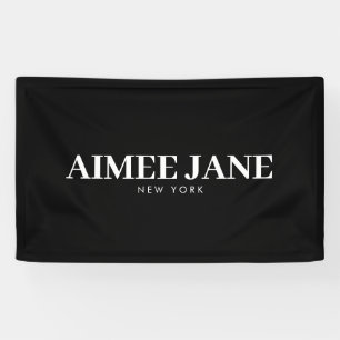 Fett Minimalistisch Luxus Boutique Schwarz/Weiß Banner