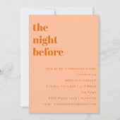 Fett Minimalistisch Peach Einfaches Probe Einladung (Vorderseite)