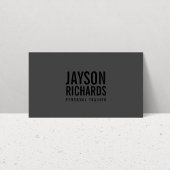 Fett Minimalistisch Schwarz/Grau Personal Trainer Visitenkarte