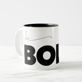 Fett minimalistische benutzerdefinierte Hintergrun Zweifarbige Tasse