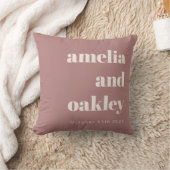 Fett Minimalistische Dusty Rose Retro Custom Weddi Kissen (Decke)