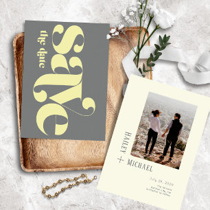 Fett Minimalistische Foto Vintage Butternut Save The Date