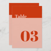 Fett Minimalistische Orange Pink Hochzeitsszene Ti (Vorne/Hinten)