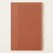 Fett Minimalistische Rost Orange Retro Custom Wedd Planer (Rückseite)