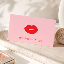 Fett Minimalistische Rot-Lippen-Logos Makeust Arti