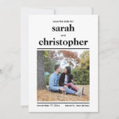 Fett Minimalistische Save the Date-Karte Save The Date (Vorderseite)