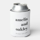 Fett Minimalistische Schwarz-weiße Retro Custom We Dosenkühler (Kanne Vorderseite)