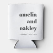 Fett Minimalistische Schwarz-weiße Retro Custom We Dosenkühler (Vorderseite)