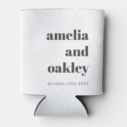 Fett Minimalistische Schwarz-weiße Retro Custom We Dosenkühler (Vorderseite)