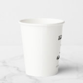 Fett Minimalistische Schwarz-weiße Retro Custom We Pappbecher (Rechts)